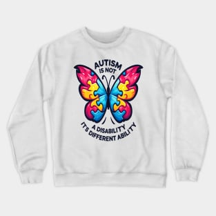 Autism's Colorful Wings: Mind Body Balance Crewneck Sweatshirt